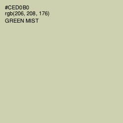#CED0B0 - Green Mist Color Image